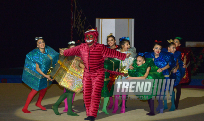 New Year party organized by Azerbaijan Gymnastics Federation.  Baku. Azerbaijan, Dec.24, 2015